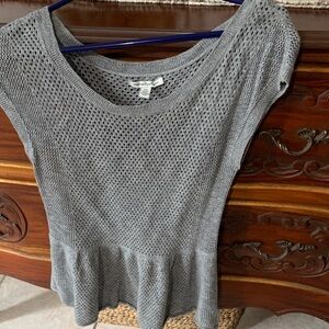 American Eagle Outfitters Gray Knit Blouse